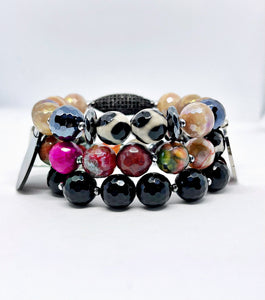 Nothing to Prove - 3 stack gemstone bracelets